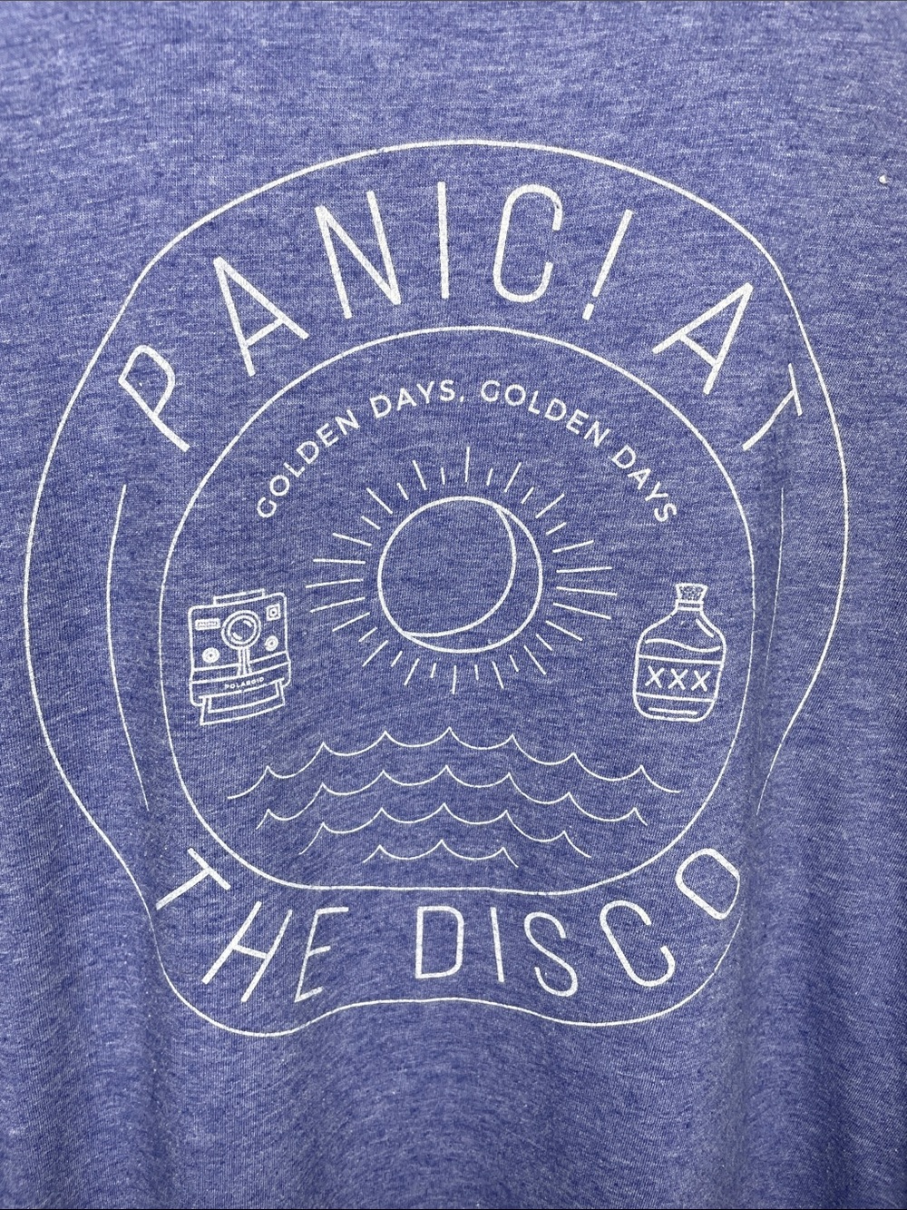 Panic at the Disco band Blue Heather Ringer T-Shirt
